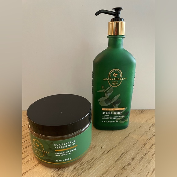 Bath and Body Works Aromatherapy Body Lotion and Sugar Body Scrub Set - Picture 1 of 5